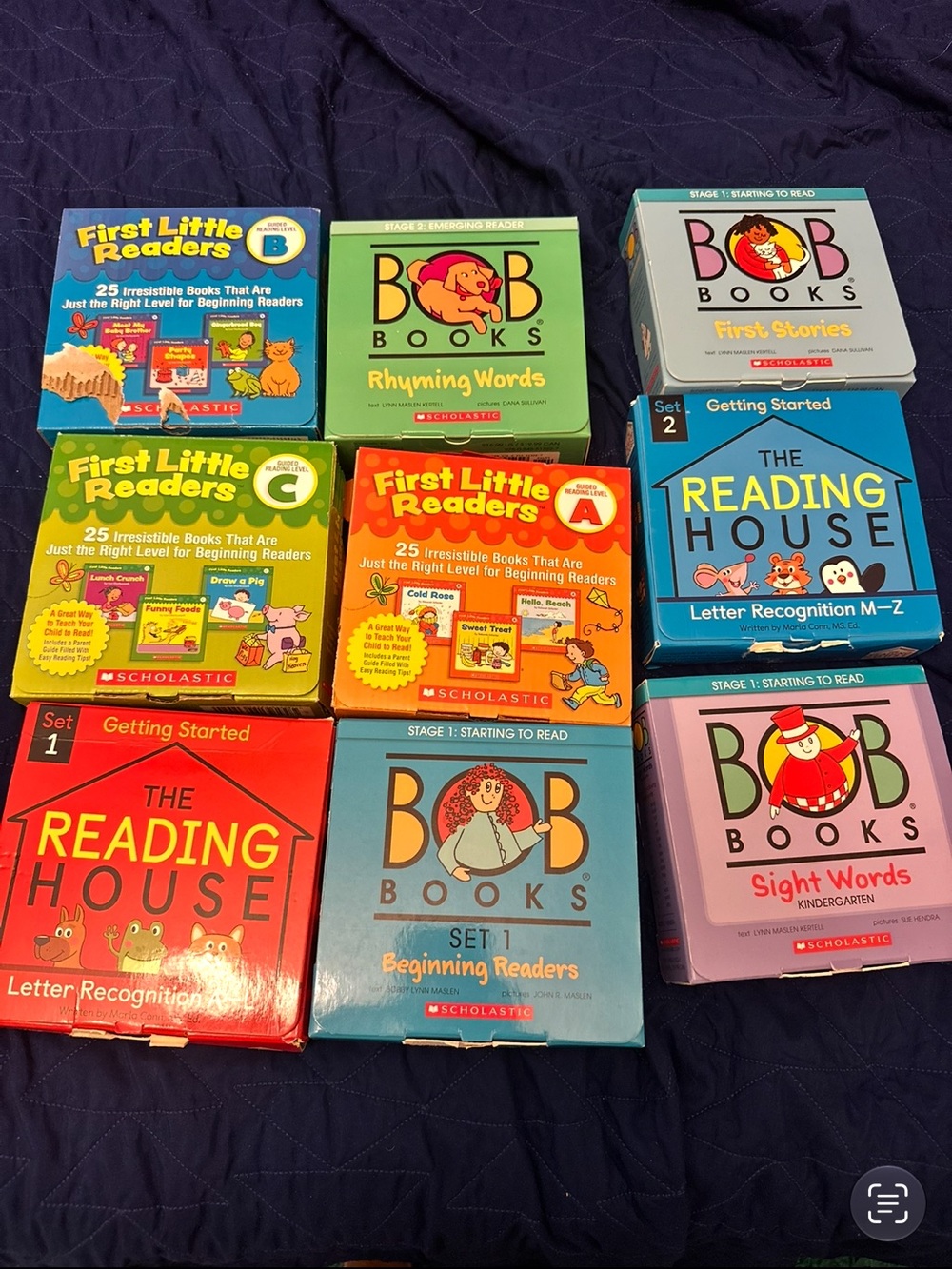 Scholastic Boxed Early Reader Sets - Blue, Red, Green, Yellow, Pink, Orange